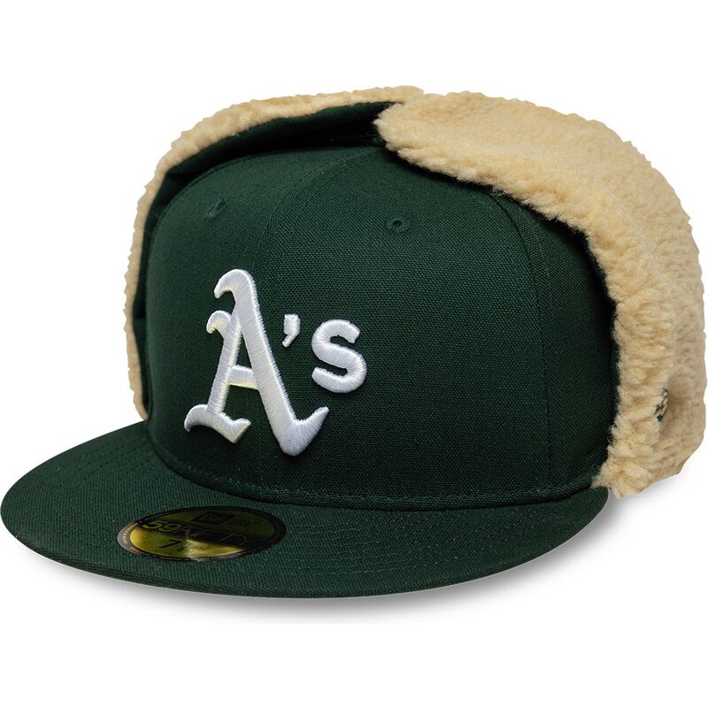 casquette-plate-verte-ajustee-59fifty-dogear-world-series-oakland-athletics-mlb-new-era