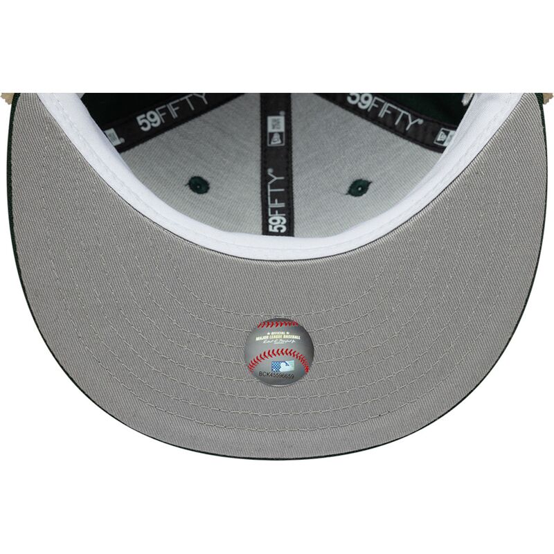 casquette-plate-verte-ajustee-59fifty-dogear-world-series-oakland-athletics-mlb-new-era