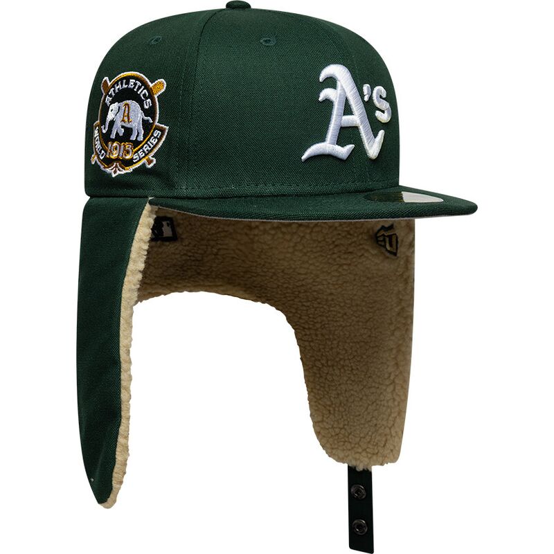new-era-flat-brim-59fifty-dogear-world-series-oakland-athletics-mlb-green-fitted-cap new-era-flat-brim-59fifty-dogear-world-series-oakland-athletics-mlb-green-fitted-cap