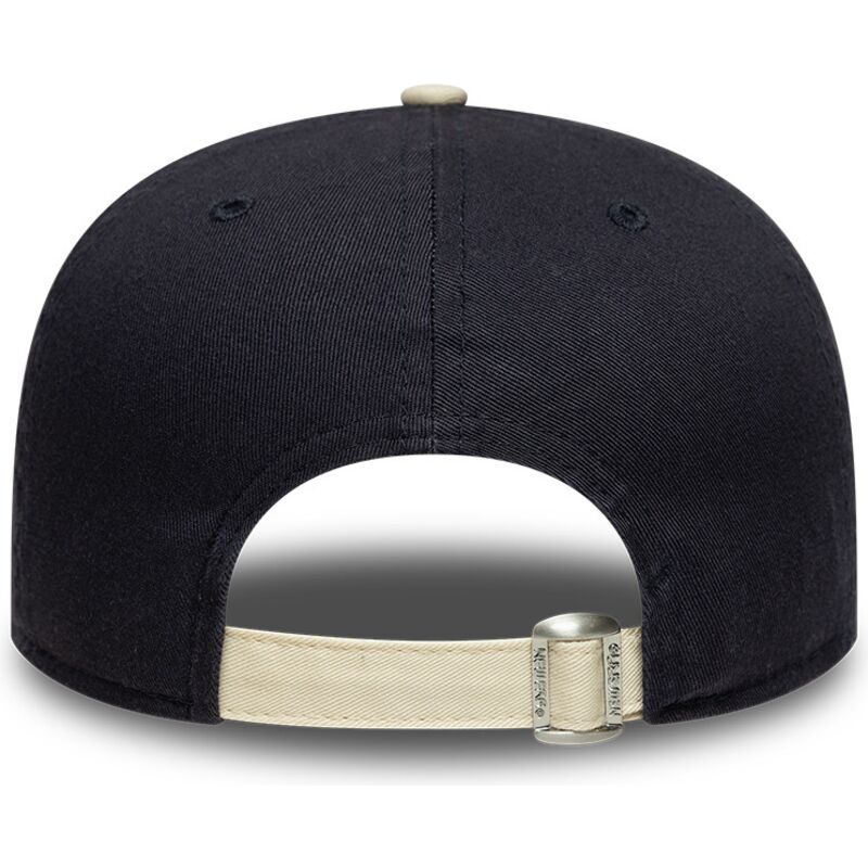 new-era-curved-brim-19twenty-washed-graphic-navy-blue-and-beige-adjustable-cap new-era-curved-brim-19twenty-washed-graphic-navy-blue-and-beige-adjustable-cap