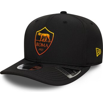 Casquette courbée noire snapback 9SEVENTY Stretch Snap REPREVE Associazione Sportiva Roma Serie A New Era