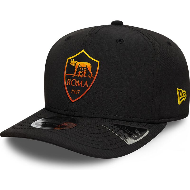 casquette-courbee-noire-snapback-9seventy-stretch-snap-repreve-associazione-sportiva-roma-serie-a-new-era