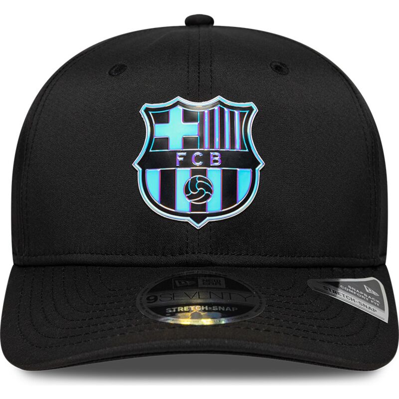 casquette-courbee-noire-snapback-con-logo-multicolore-9seventy-stretch-snap-tpu-fc-barcelona-laliga-new-era