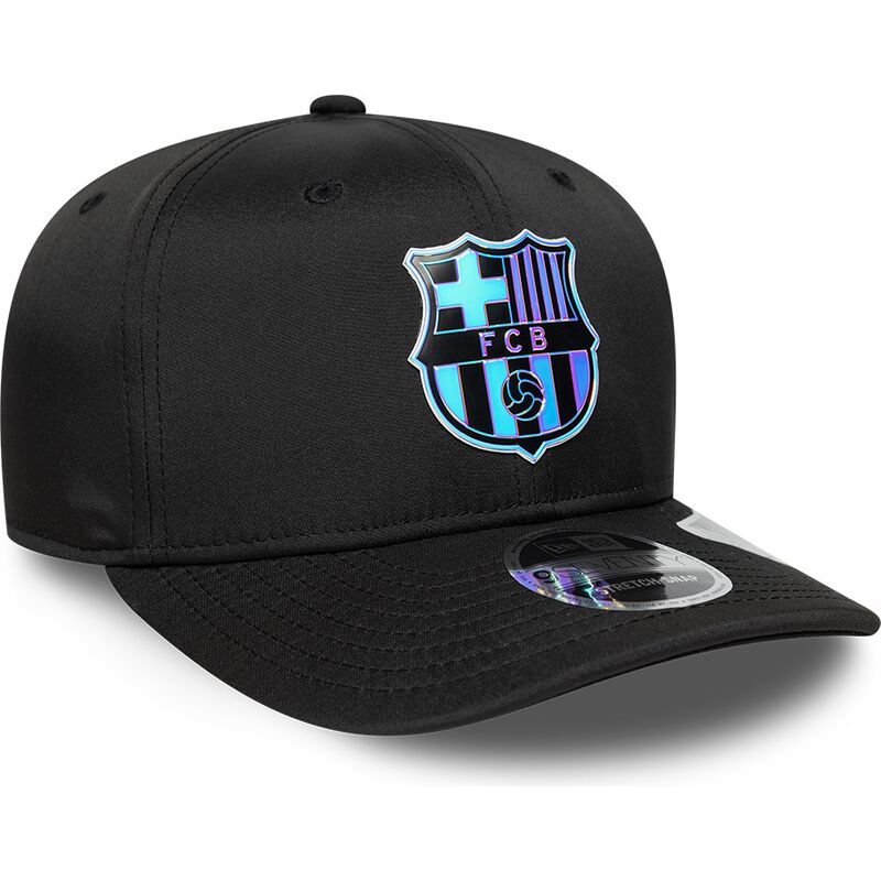 casquette-courbee-noire-snapback-con-logo-multicolore-9seventy-stretch-snap-tpu-fc-barcelona-laliga-new-era