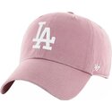 47-brand-curved-brim-clean-up-mauve-los-angeles-dodgers-mlb-pink-adjustable-cap