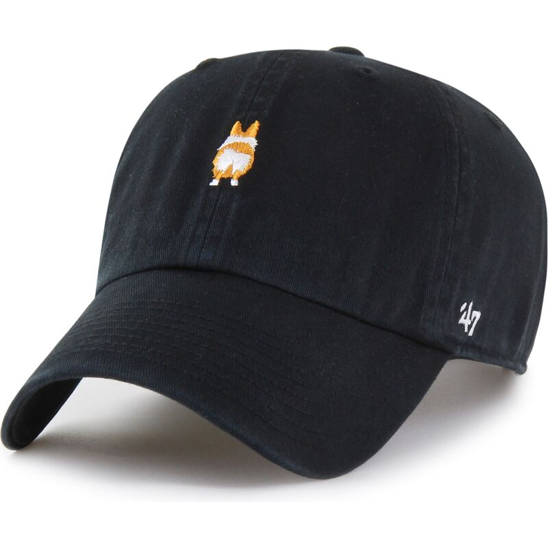 casquette-courbee-noire-ajustable-clean-up-base-runner-icon-dog-47-brand