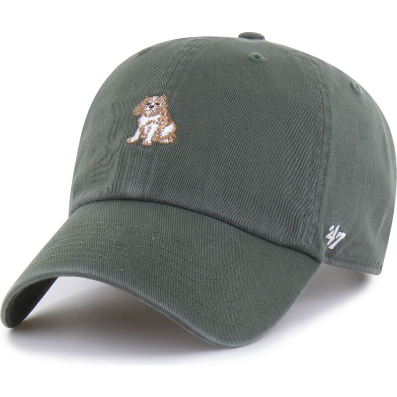 casquette-courbee-verte-ajustable-clean-up-base-runner-icon-dog-47-brand