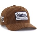 casquette-courbee-marron-snapback-hitch-rf-cord-patch-new-york-yankees-mlb-47-brand