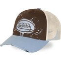 casquette-trucker-marron-et-bleue-tag04-von-dutch