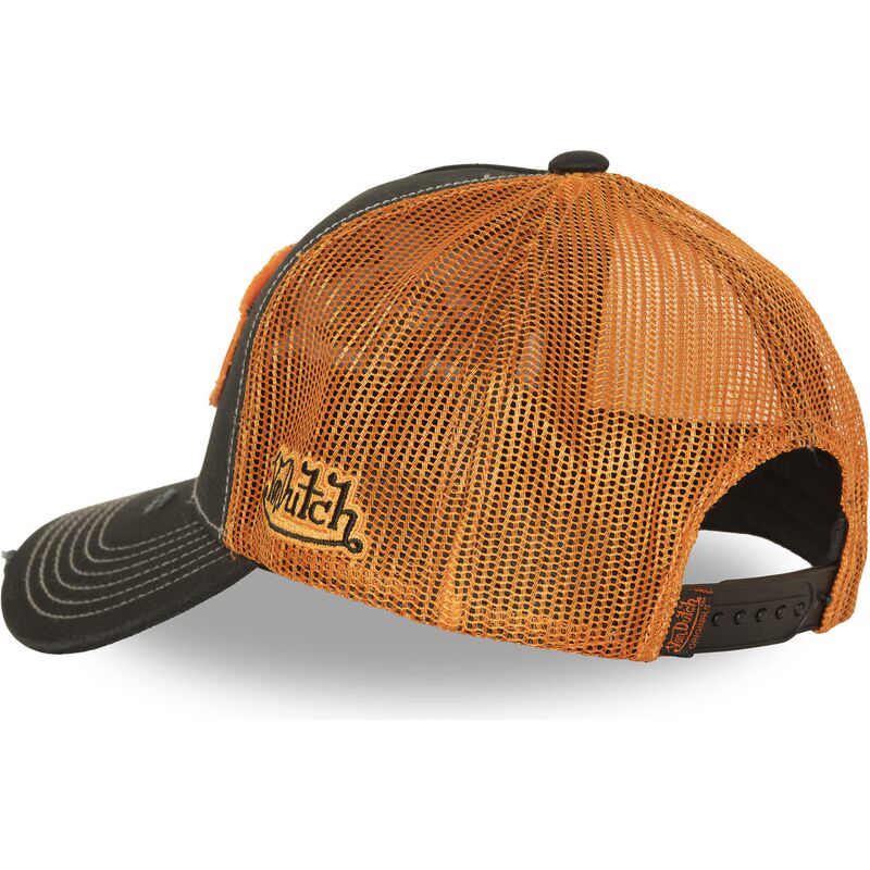 casquette-trucker-noire-et-orange-urb05-von-dutch