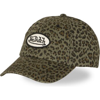Von Dutch Curved Brim SOVA Leopard Adjustable Cap