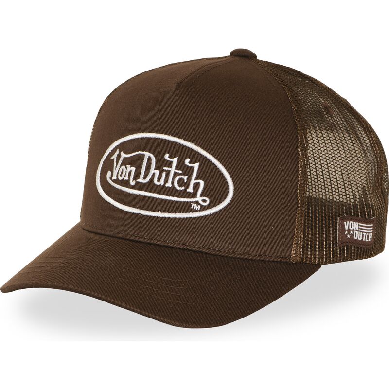 casquette-trucker-marron-ajustable-lofb51-von-dutch casquette-trucker-marron-ajustable-lofb51-von-dutch