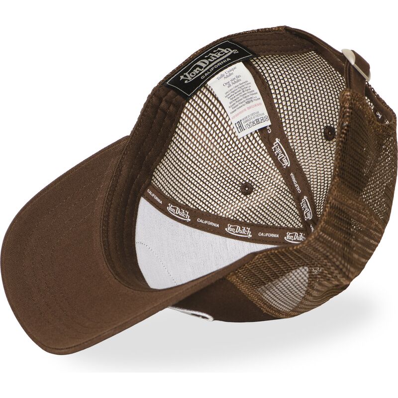 von-dutch-lofb51-brown-adjustable-trucker-hat von-dutch-lofb51-brown-adjustable-trucker-hat
