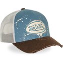 casquette-trucker-bleue-et-marron-tag01-von-dutch