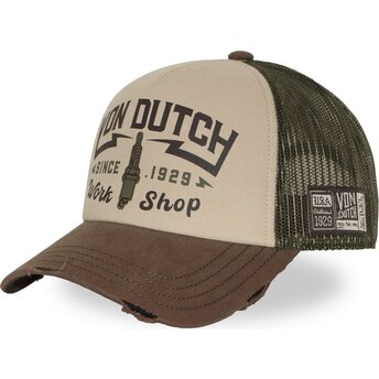 Von Dutch CREW40 Brown and Green Trucker Hat