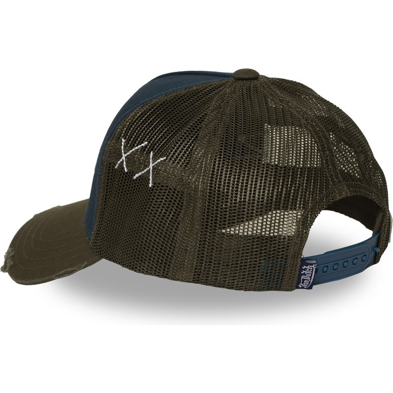 von-dutch-used-14-navy-blue-and-green-trucker-hat von-dutch-used-14-navy-blue-and-green-trucker-hat