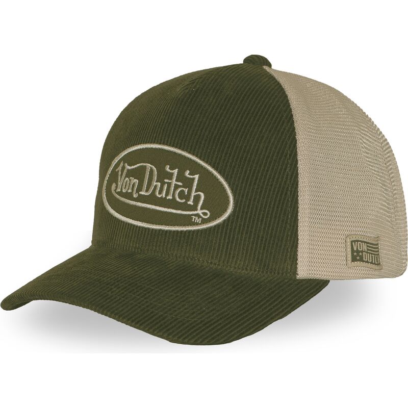 casquette-trucker-verte-et-beige-ajustable-lof-b47-von-dutch