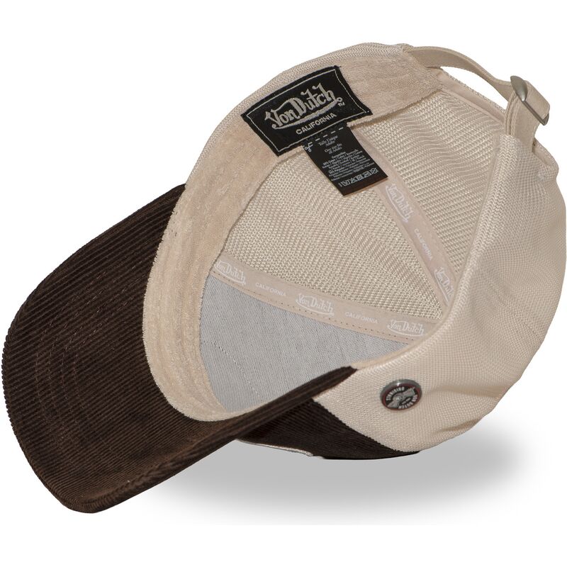 casquette-trucker-marron-et-beige-ajustable-lof-b49-von-dutch casquette-trucker-marron-et-beige-ajustable-lof-b49-von-dutch