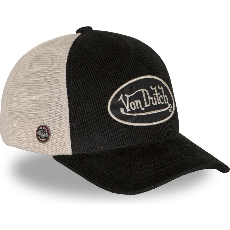 von-dutch-lof-b50-black-and-beige-adjustable-trucker-hat von-dutch-lof-b50-black-and-beige-adjustable-trucker-hat
