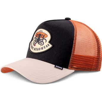 Djinns HFT Rose Kraken Black and Beige Trucker Hat