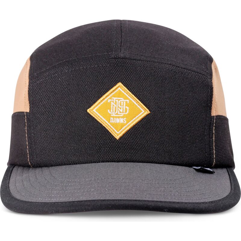 djinns-curved-brim-soft-finefine-mesh-black-and-beige-adjustable-cap