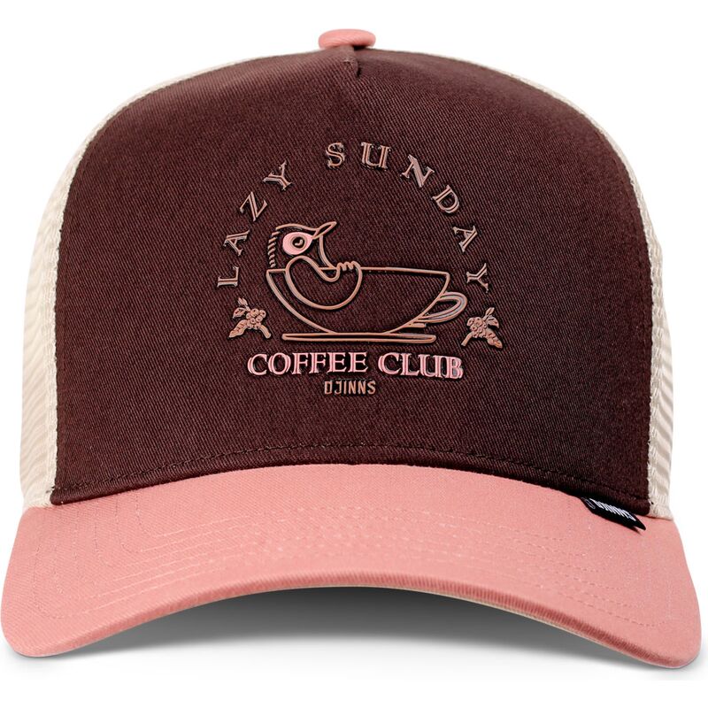 casquette-trucker-marron-et-rose-hft-lazy-bird-djinns casquette-trucker-marron-et-rose-hft-lazy-bird-djinns