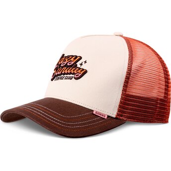 Djinns HFT LSCC Funky Beige and Orange Trucker Hat