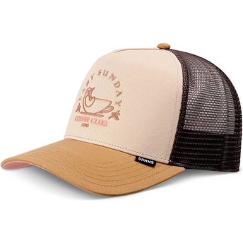 Casquette trucker beige et marron HFT Lazy Bird Djinns