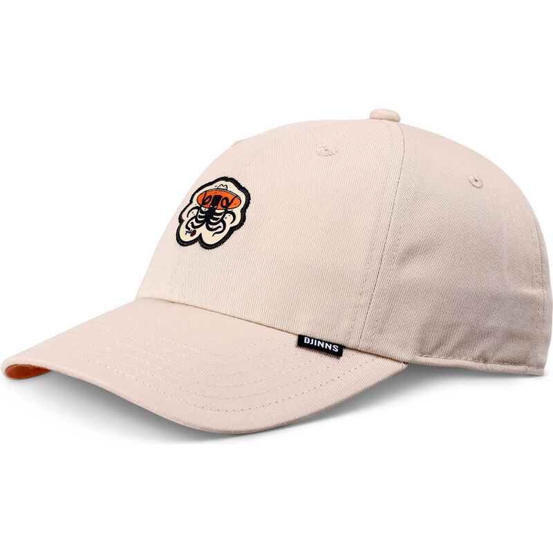 casquette-courbee-beige-ajustable-rose-kraken-djinns