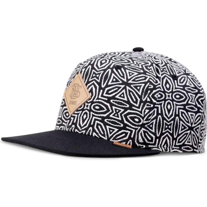 djinns-flat-brim-gothic-freestyle-black-and-white-snapback-cap djinns-flat-brim-gothic-freestyle-black-and-white-snapback-cap