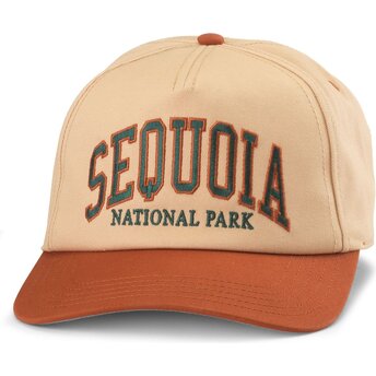 American Needle Curved Brim Roscoe Sequoia National Park Brown Snapback Cap
