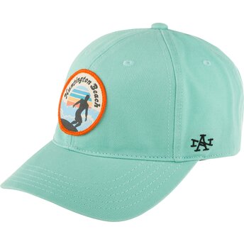 American Needle Curved Brim Hepcat Huntington Beach Green Adjustable Cap