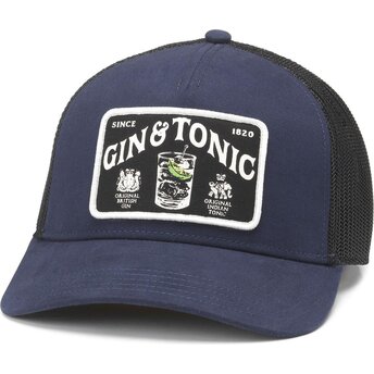 Casquette trucker bleue marine et noire Archive Valin Gin and tonic Cocktails American Needle