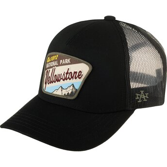 American Needle Valin Yellowstone National Park Black Trucker Hat