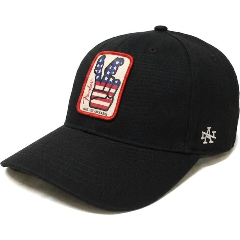 casquette-courbee-noire-ajustable-hepcat-fender-american-needle