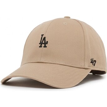 Casquette courbée beige ajustable avec logo noir MVP Base Runner Legend Los Angeles Dodgers MLB 47 Brand