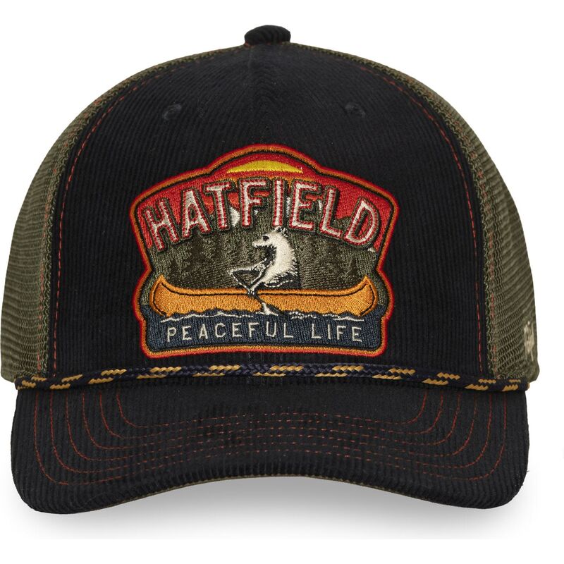 casquette-trucker-noire-et-verte-pcs-pea-hatfield