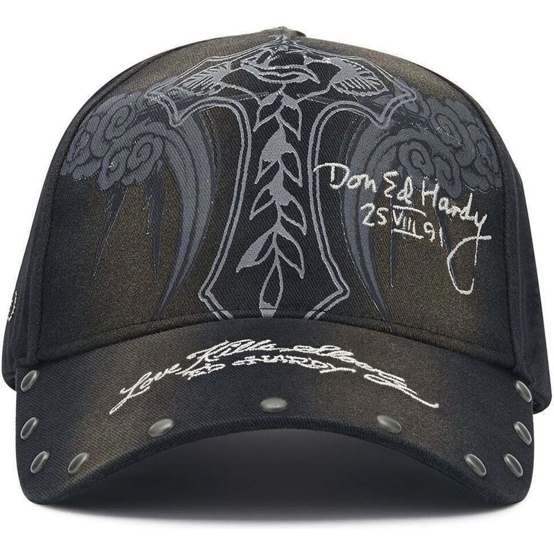 ed-hardy-curved-brim-storming-rose-washed-black-adjustable-cap