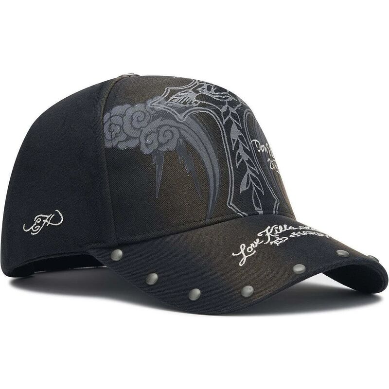 ed-hardy-curved-brim-storming-rose-washed-black-adjustable-cap