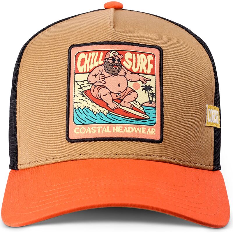 coastal-hft-chill-surf-brown-and-orange-trucker-hat