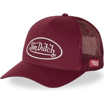 Casquette trucker grenat rouge LOF B54 Von Dutch
