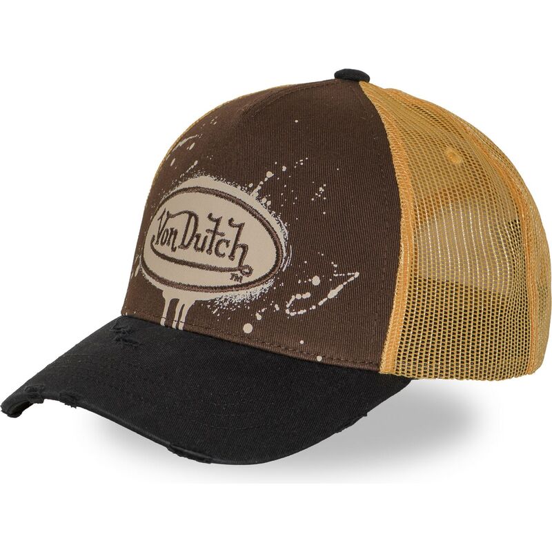 von-dutch-tag03-brown-yellow-and-black-trucker-hat