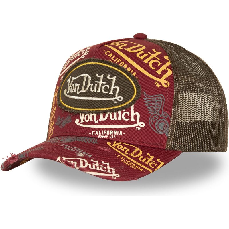 von-dutch-cafe13-red-trucker-hat
