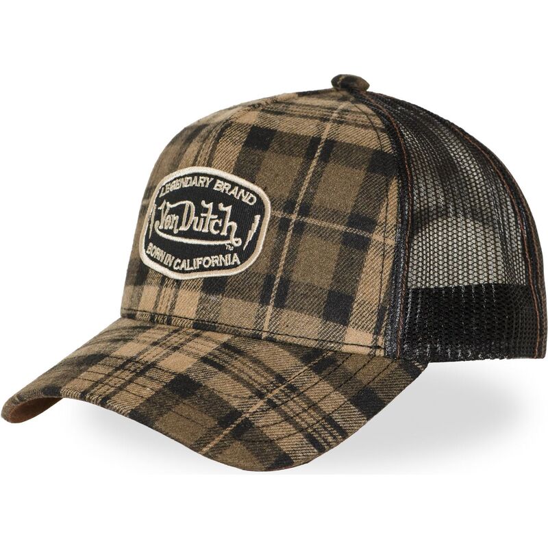 von-dutch-car08-brown-and-black-trucker-hat