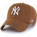 47-brand-curved-brim-clean-up-pinecone-new-york-yankees-mlb-brown-adjustable-cap