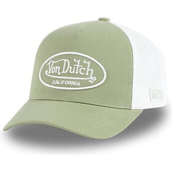 Casquette trucker verte et blanche ajustable LOF B29B Von Dutch