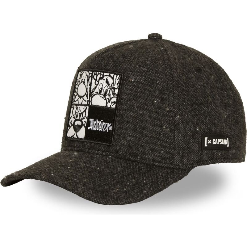 capslab-curved-brim-obelix-ast4-nep-asterix-the-gaul-black-snapback-cap