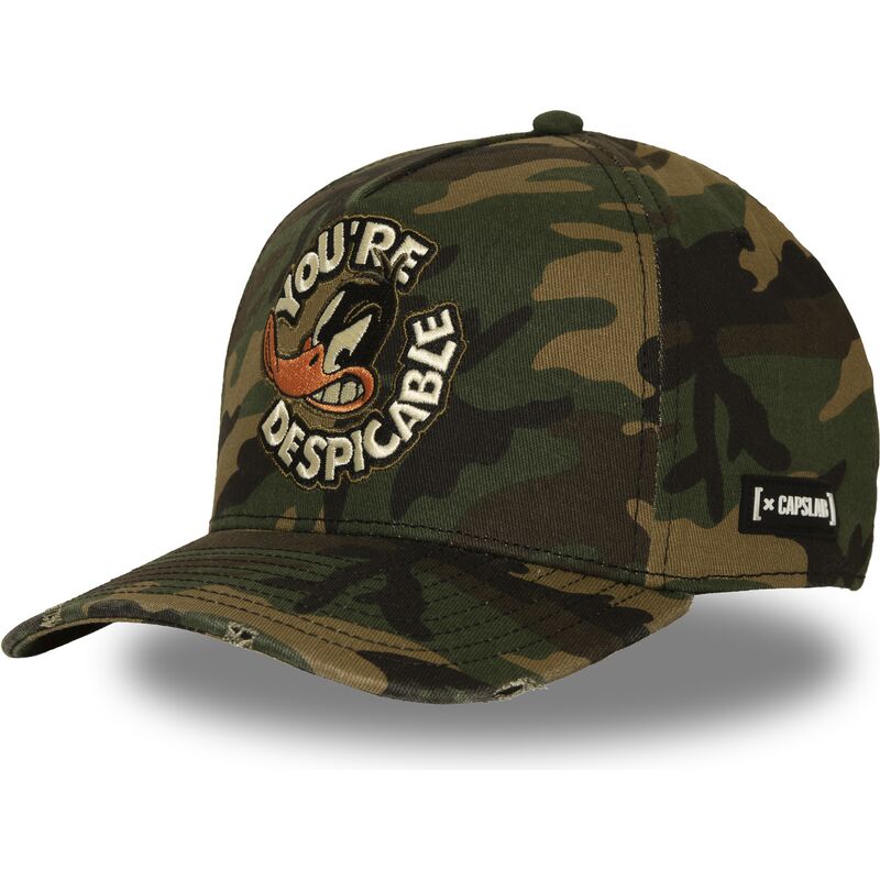 capslab-curved-brim-daffy-duck-loo14-des-looney-tunes-camouflage-snapback-cap