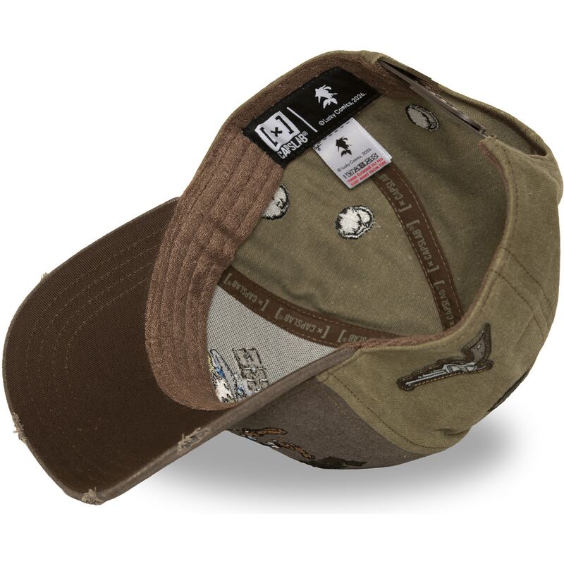 casquette-courbee-marron-et-verte-snapback-lucky-luke-lck4-luc-capslab casquette-courbee-marron-et-verte-snapback-lucky-luke-lck4-luc-capslab