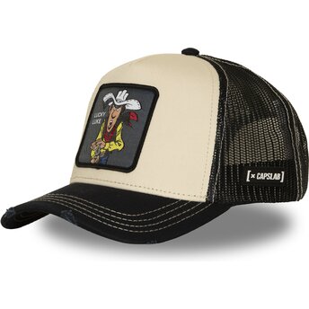 Capslab Lucky Luke LCK4 COW Beige and Black Trucker Hat